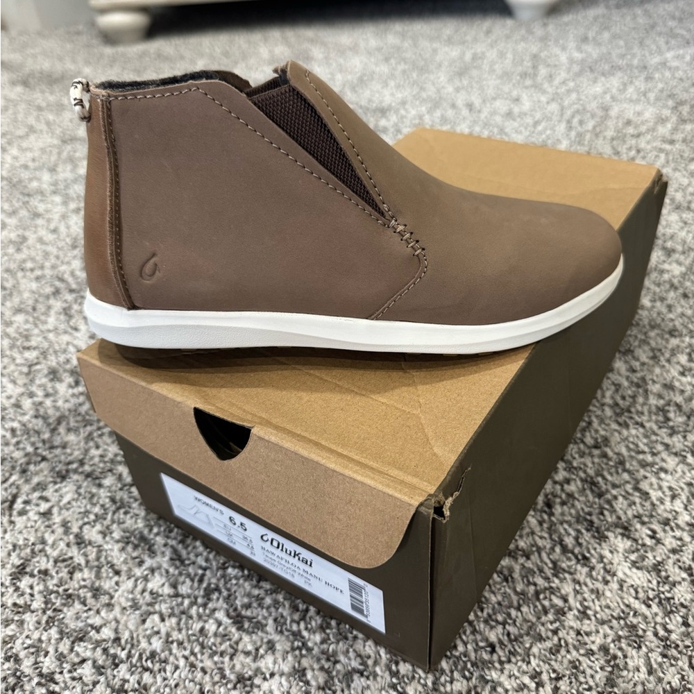 Olukai Men's Brown Slip-On Shoes